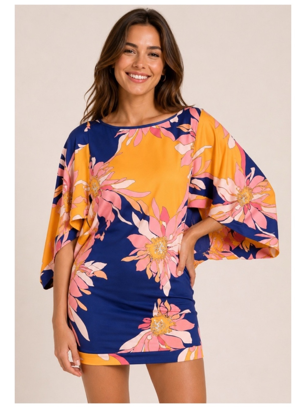 NWT Trina Turk Floral Breeze Swim Cover Up Womens L Vacation